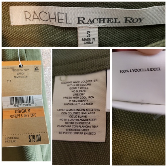 NWT Rachel Roy Mini Wrap Skirt Green - Picture 4 of 5